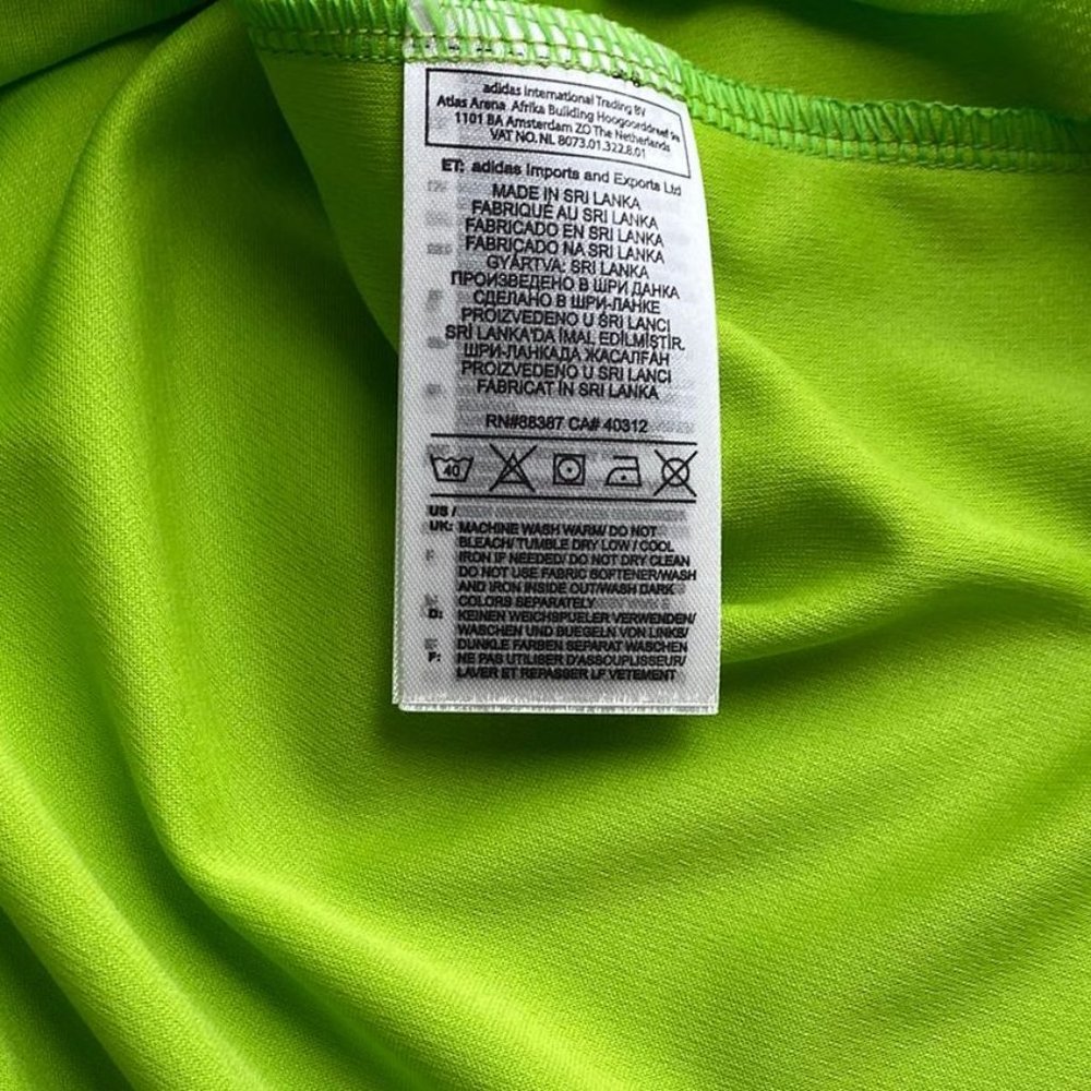 NWT Adidas Men's Dri-Fit Luminous Green Short Sleeve Training T-Shirt Size S-XL - Picture 4 of 5